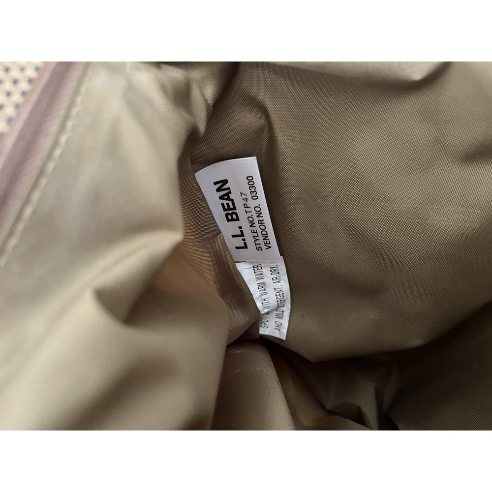 LL Bean Traveler Bag Shoulder Leather Wool TP47 Vintage USA  Computer Carryon - Picture 7 of 14